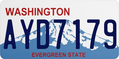 WA license plate AYD7179