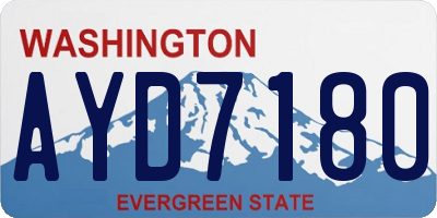 WA license plate AYD7180