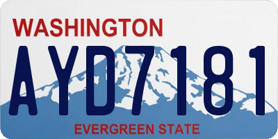 WA license plate AYD7181