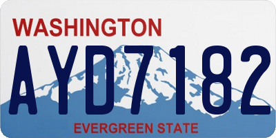 WA license plate AYD7182