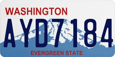 WA license plate AYD7184