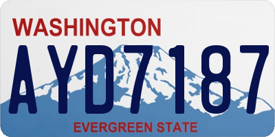 WA license plate AYD7187