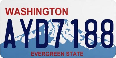 WA license plate AYD7188