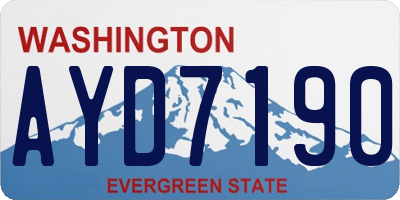 WA license plate AYD7190