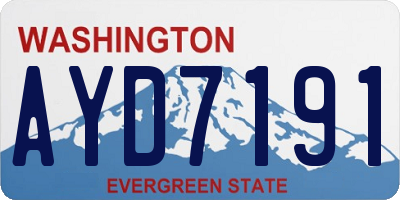 WA license plate AYD7191