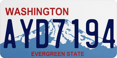 WA license plate AYD7194
