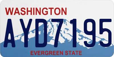 WA license plate AYD7195