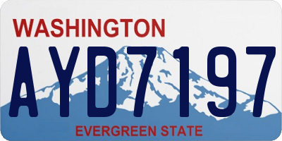 WA license plate AYD7197