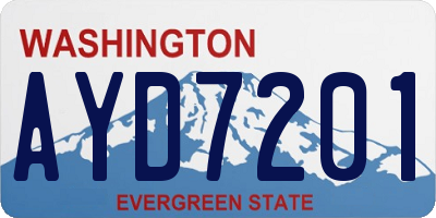 WA license plate AYD7201