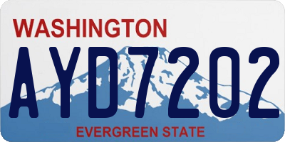 WA license plate AYD7202