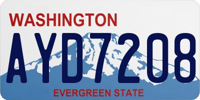WA license plate AYD7208