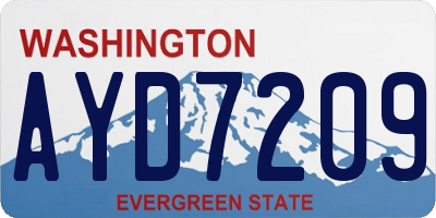 WA license plate AYD7209