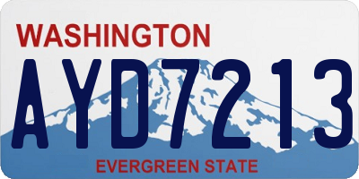 WA license plate AYD7213