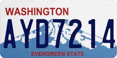 WA license plate AYD7214