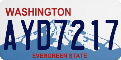 WA license plate AYD7217