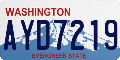 WA license plate AYD7219