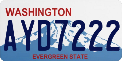 WA license plate AYD7222