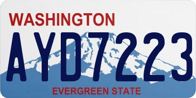 WA license plate AYD7223