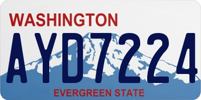WA license plate AYD7224