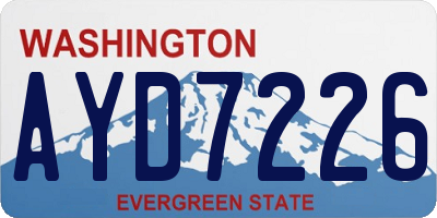 WA license plate AYD7226