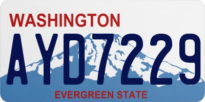 WA license plate AYD7229