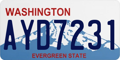 WA license plate AYD7231