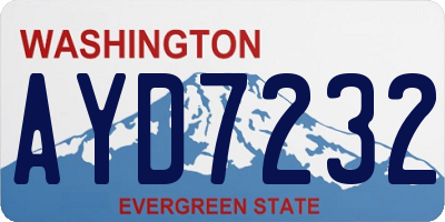 WA license plate AYD7232