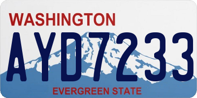 WA license plate AYD7233