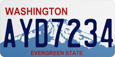 WA license plate AYD7234