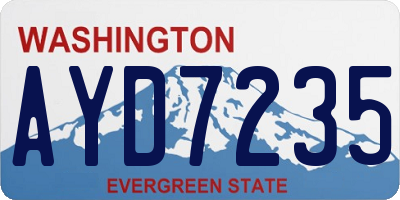WA license plate AYD7235