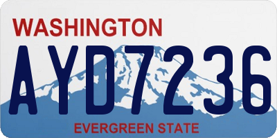 WA license plate AYD7236