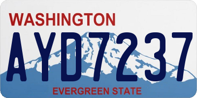 WA license plate AYD7237