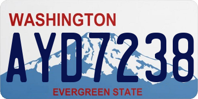WA license plate AYD7238