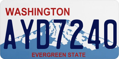 WA license plate AYD7240