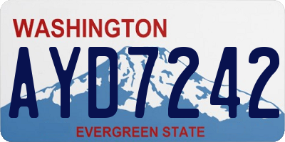 WA license plate AYD7242