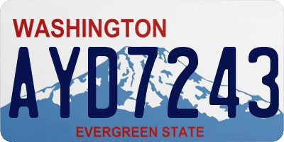 WA license plate AYD7243