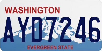 WA license plate AYD7246