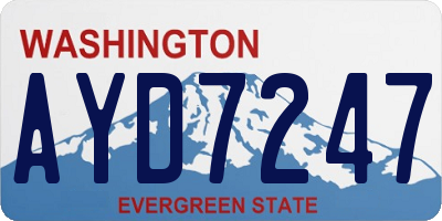 WA license plate AYD7247