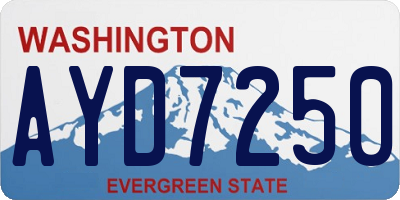 WA license plate AYD7250