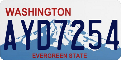 WA license plate AYD7254