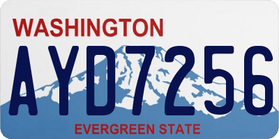 WA license plate AYD7256
