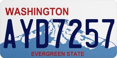 WA license plate AYD7257