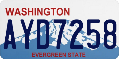 WA license plate AYD7258