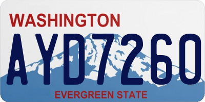 WA license plate AYD7260