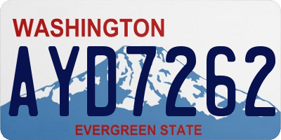 WA license plate AYD7262