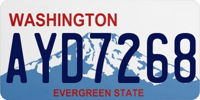 WA license plate AYD7268