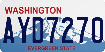 WA license plate AYD7270