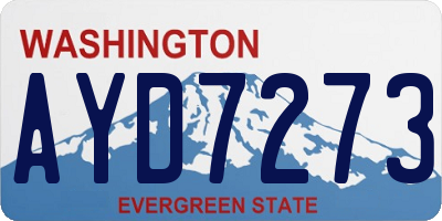 WA license plate AYD7273