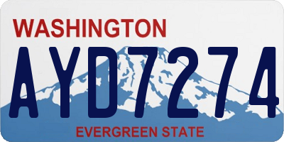 WA license plate AYD7274
