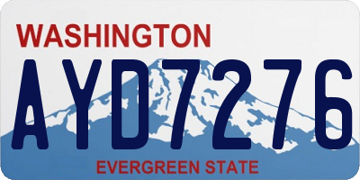 WA license plate AYD7276